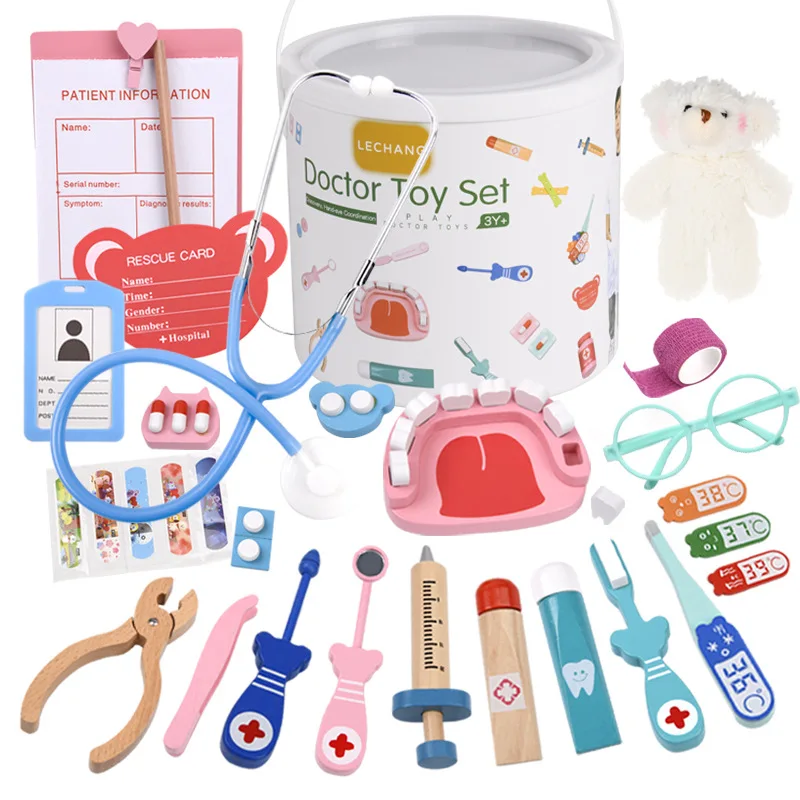 Kids Toys Doctor Set - Set Dokter Bermain Pura-pura Kayu Mainan