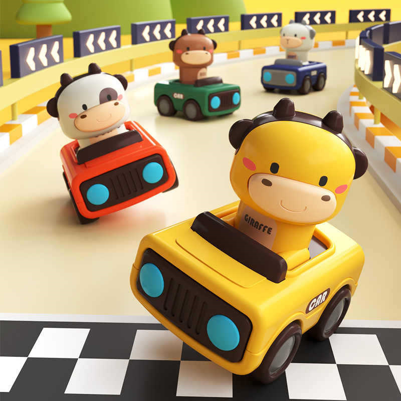 Kids Toys Variety - Mainan Mobil Dorong Hewan, Mobil Bertenaga