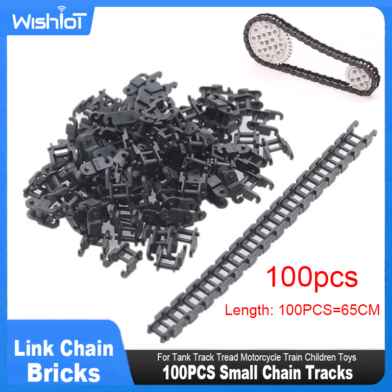 Toy Train Track Set - 100 buah Bagian teknis Link rantai
