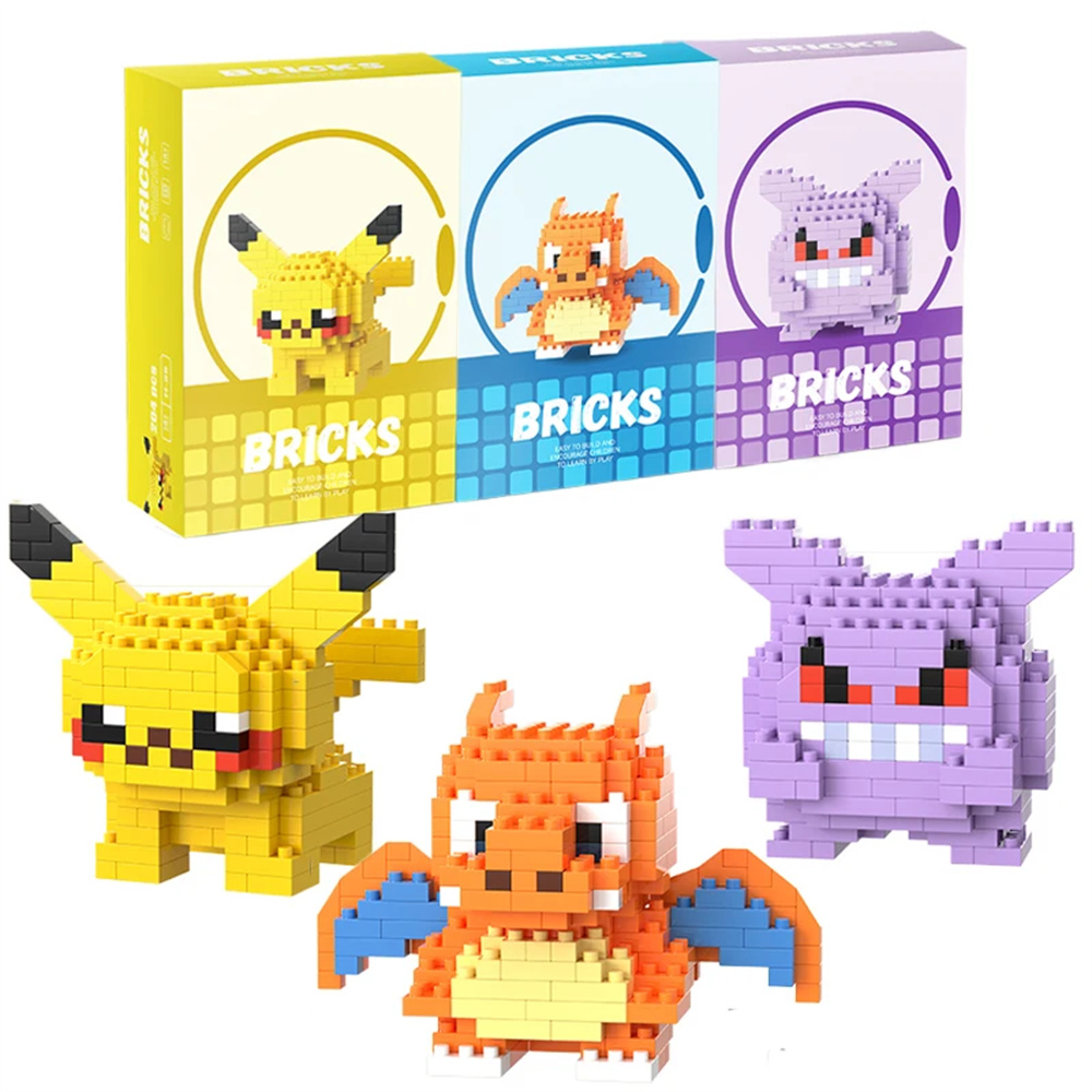 Kids Toys Kit - Blok Bangunan Mikro Pokemon Pikachu Dragonite