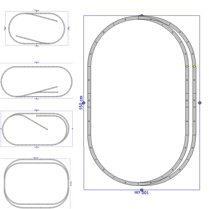 Toy Train Track Set - PIKO HO 1/87 Skala Track Set