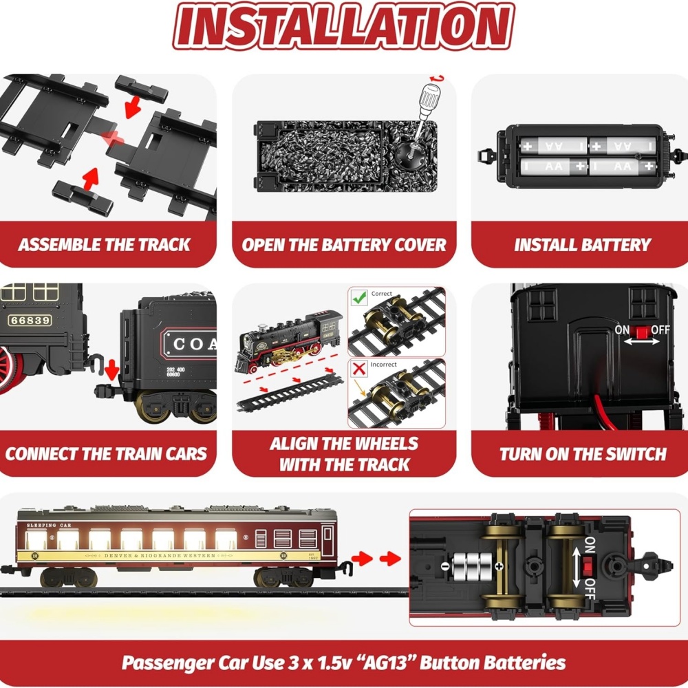Mainan Kereta Listrik dengan L - Toy Train Track Set ulasan dan harga