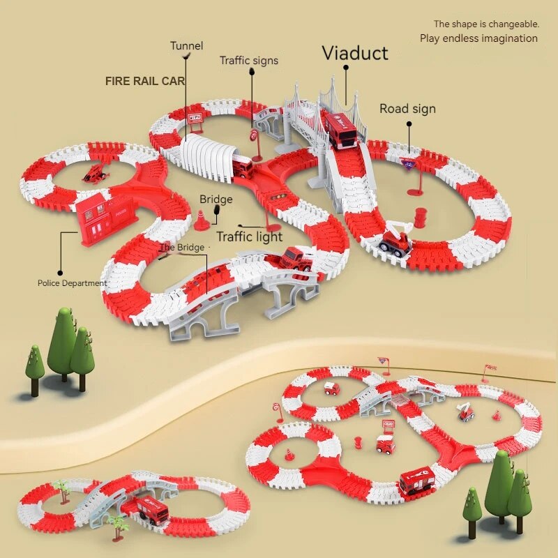 Set mobil miniatur, mainan Puz - Toy Train Track Set ulasan dan harga