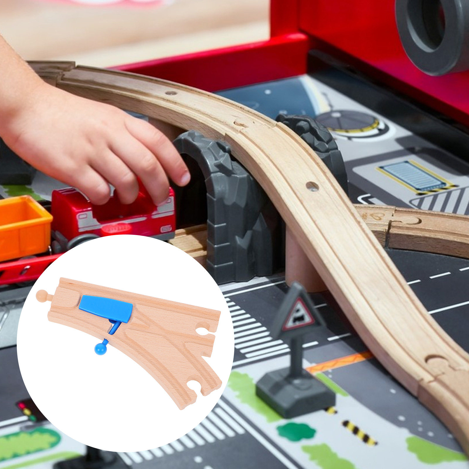 Set Rel Kereta Api Kayu, Maina - Toy Train Track Set ulasan dan harga