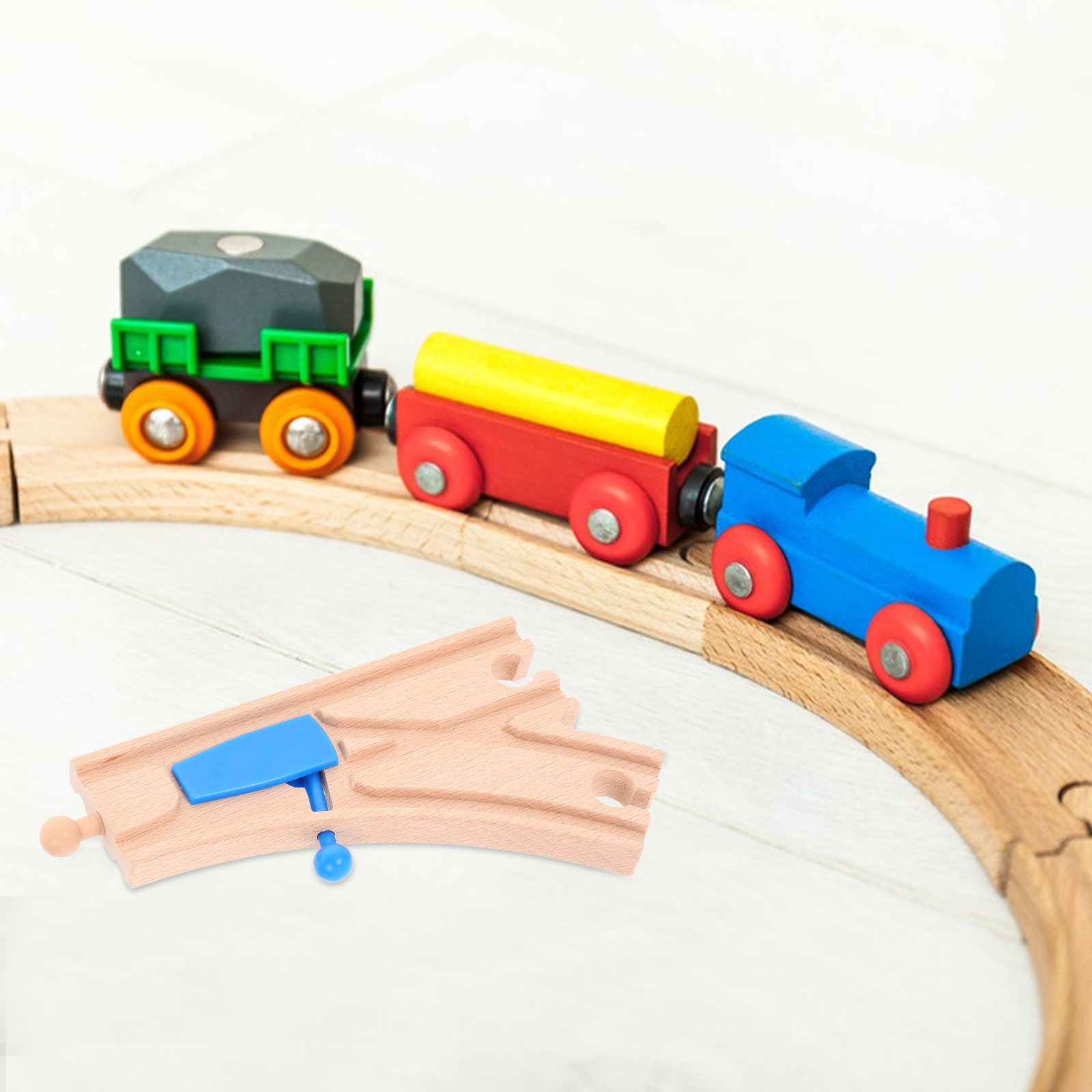 Set Rel Kereta Api Kayu, Maina - Toy Train Track Set ulasan dan harga
