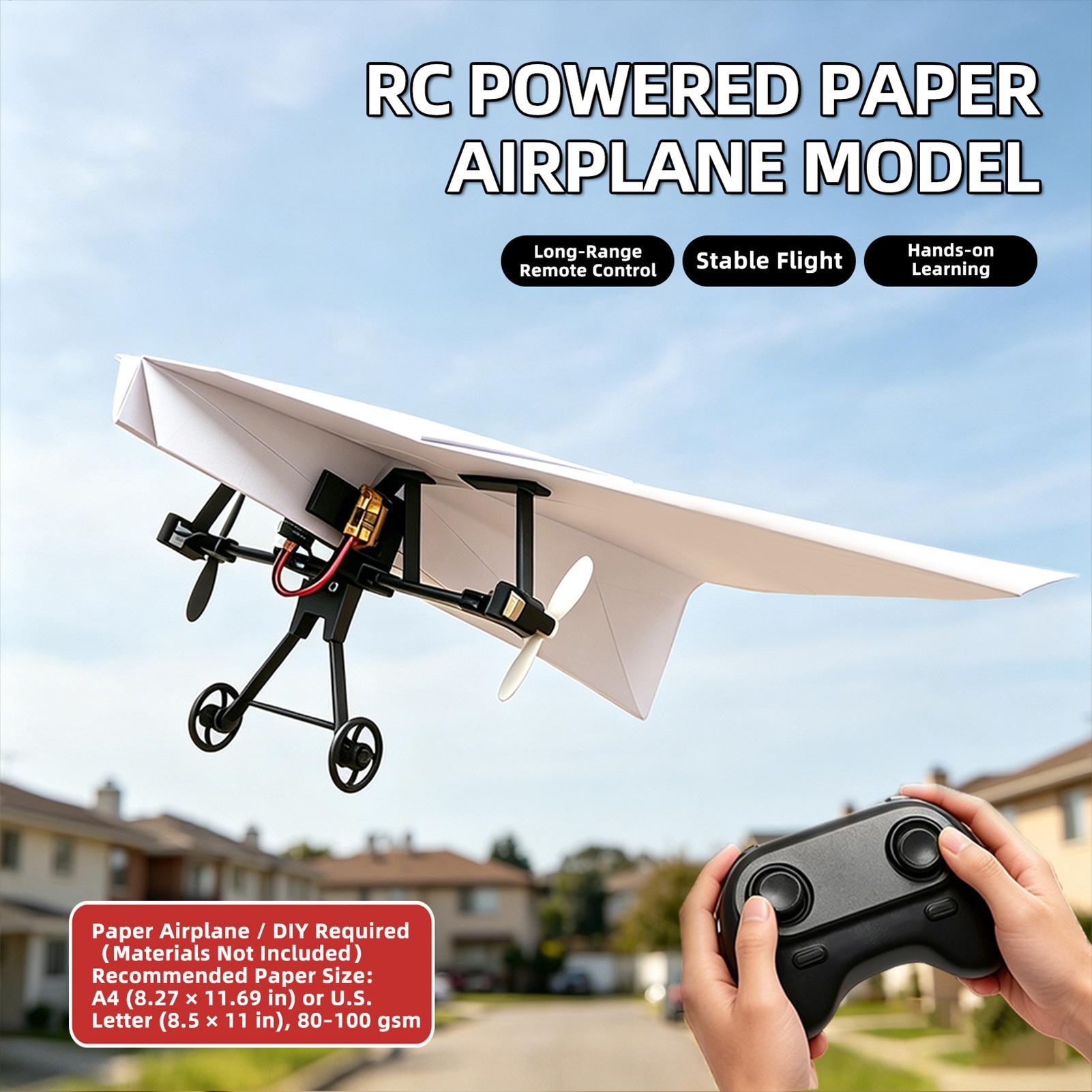 Kit Pesawat Kertas RC DIY Main - Kids Toys Kit ulasan dan harga