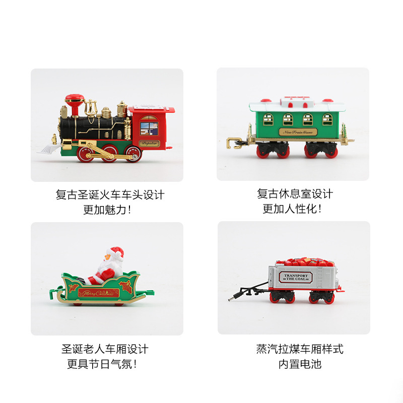 Set Kereta Natal Elektrik deng - Toy Train Track Set ulasan dan harga