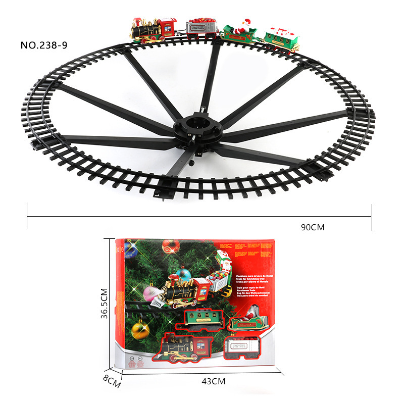 Set Kereta Natal Elektrik deng - Toy Train Track Set ulasan dan harga